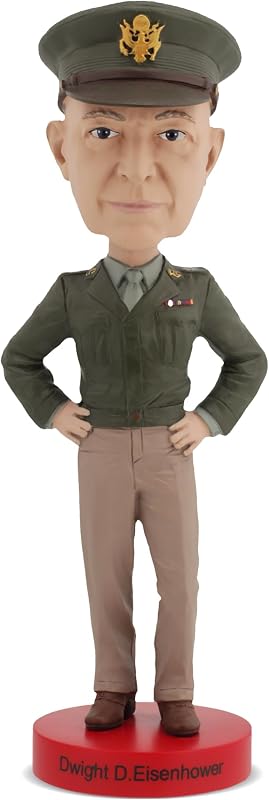 Royal Bobbles Dwight D. IKE Eisenhower, 34th President of the United States – American History Anniversary Bobblehead – 8.2 Inches Tall – Collectible Bobblehead Statue