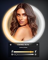 Vista 4 de UBeesize Anillo de luz LED de 12 pulgadas con soporte de trípode de 62 pulgadas, anillo de luz para selfie para grabación de video, transmisión