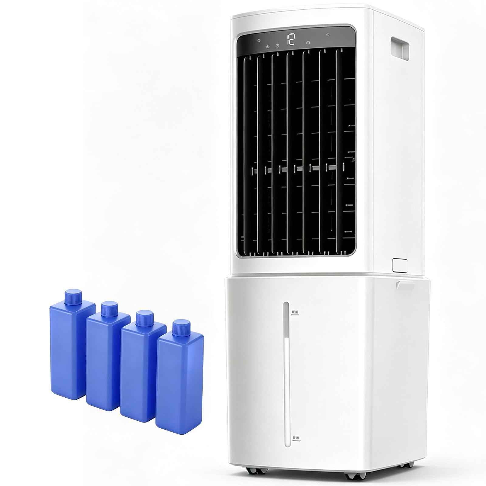 BeiJingYZ Swamp Cooler, Evaporative Air Cooler, Windowless Portable Air Conditioner, 12-Hour Timer, Remote Control and Touch Control, 10x11x27 in