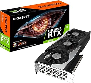 GIGABYTE GeForce RTX 3060 Gaming OC 12G REV 2.0 GPU - 12GB GDDR6, WINDFORCE 3X Cooling, 1837MHz Boost for Epic Gaming