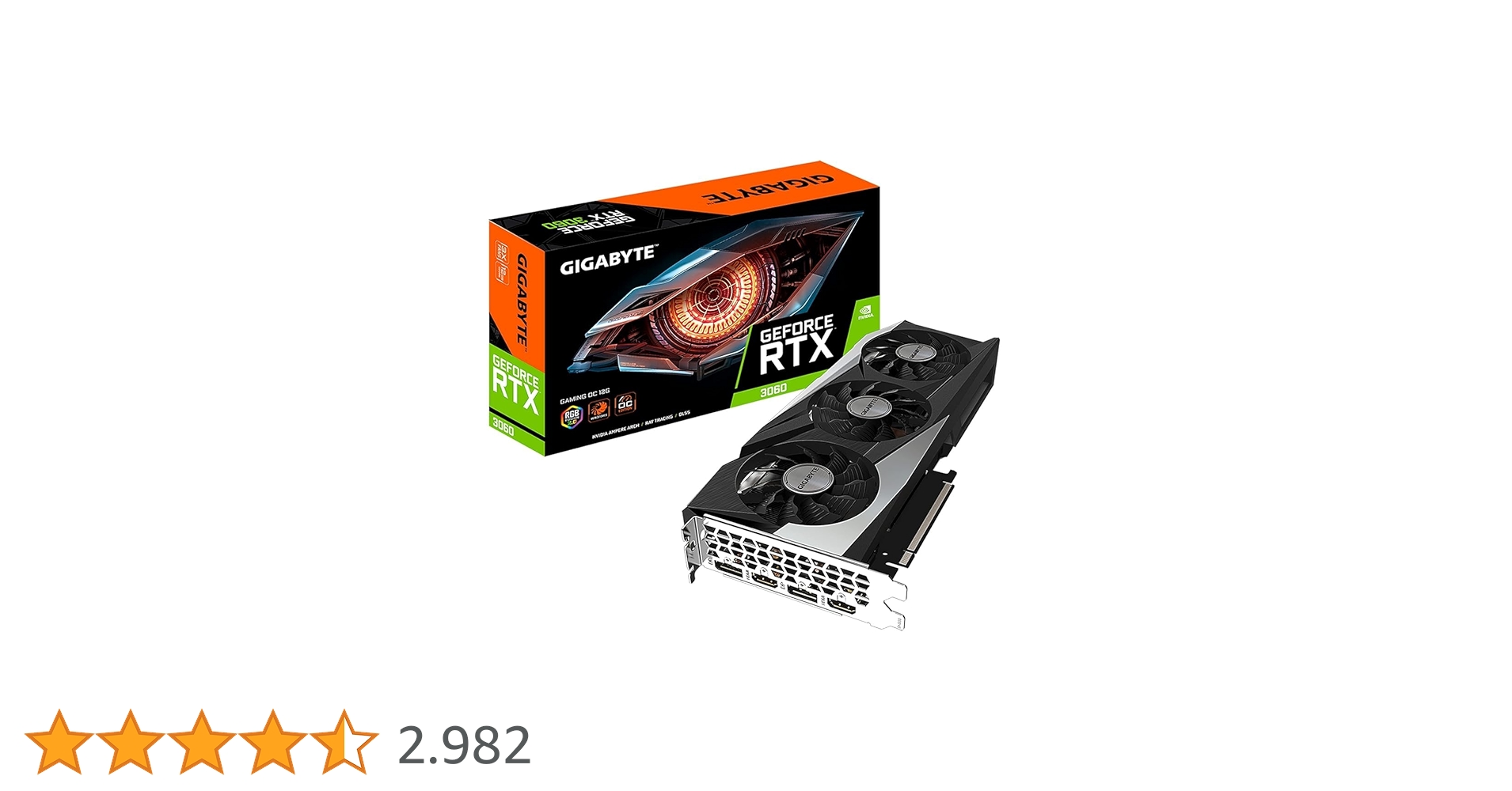GIGABYTE Placa de vídeo GeForce RTX 3060 Gaming OC 12G (REV2.0