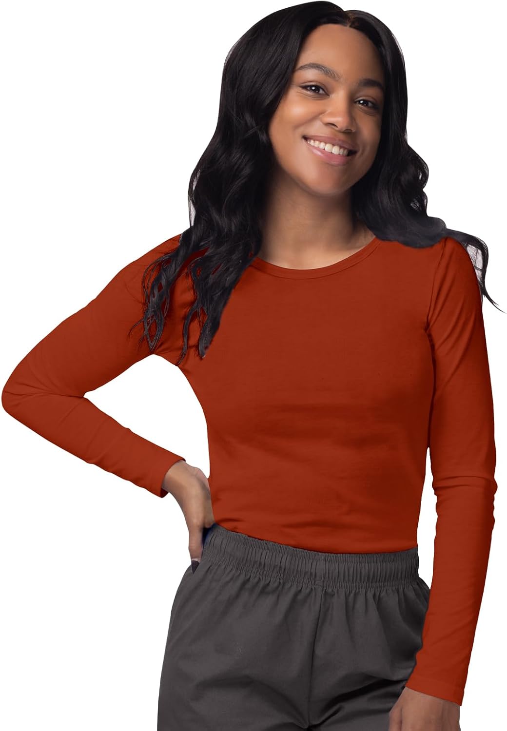 Sivvan Scrubs for Women - Long Sleeve Comfort Underscrub Tee