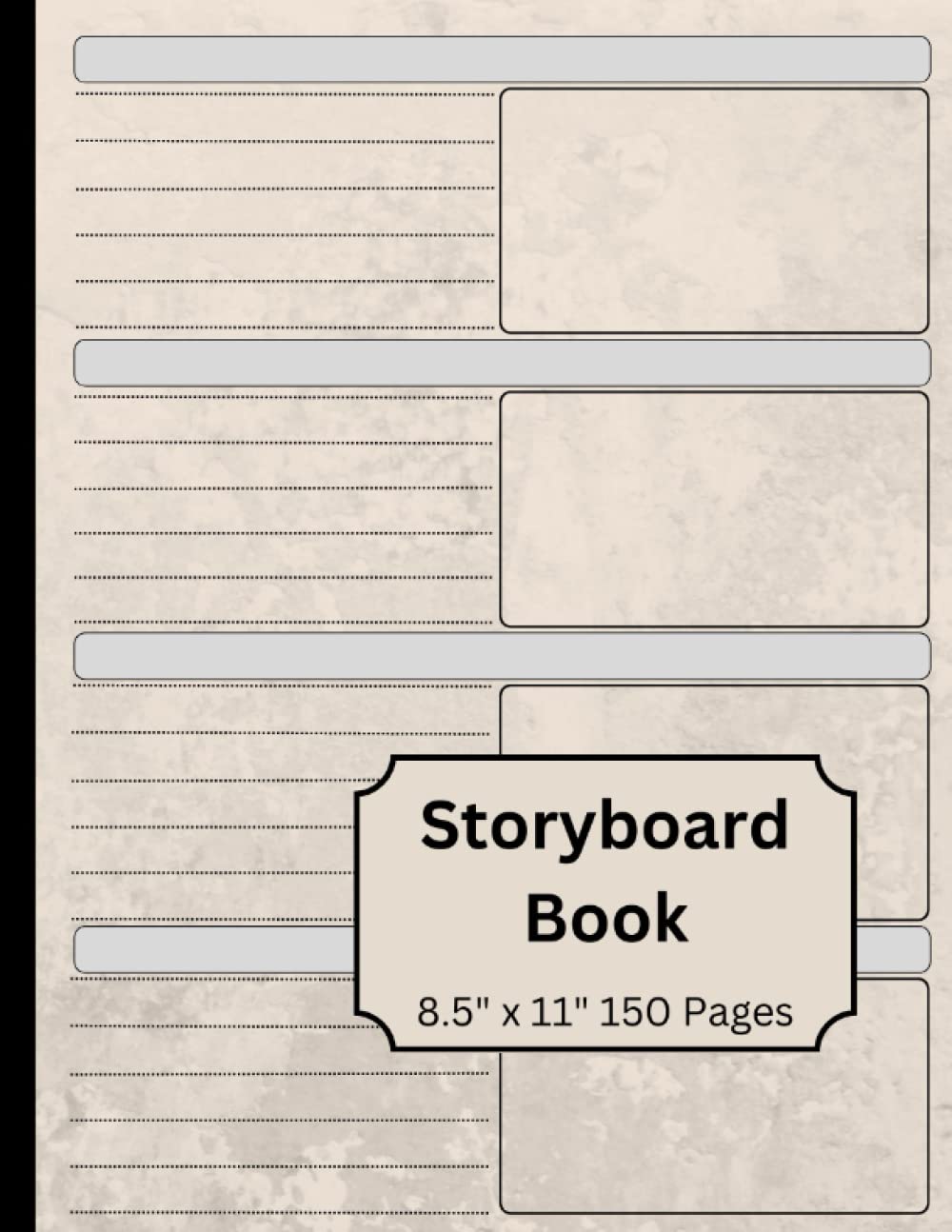 Storyboard Book / Notebook / Blank Storytelling Book / Film, Script or Comic Book Writing / 150 pages / 8.5" x 11"