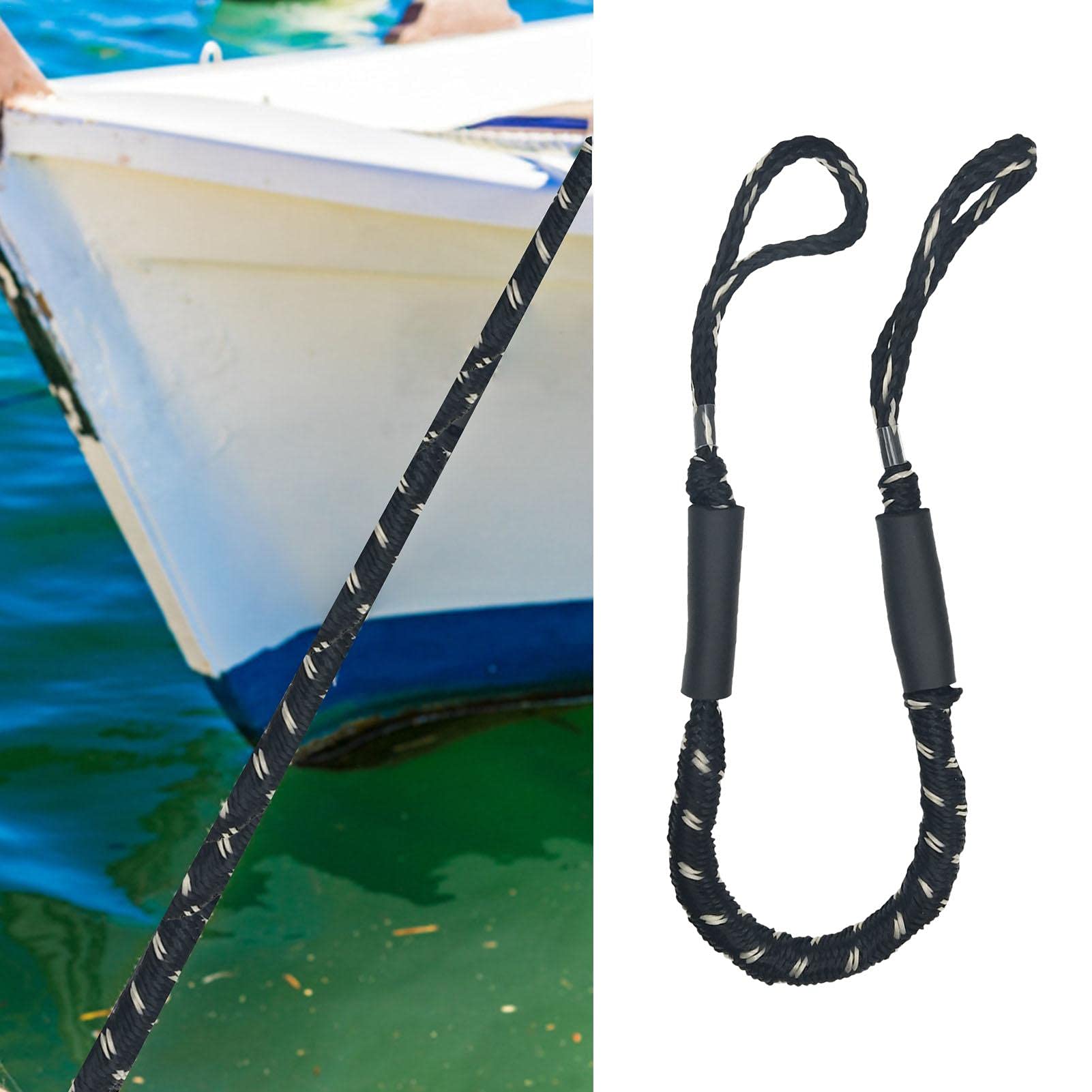 Amazon.co.jp: 弾性埠頭ロープ 伸縮性係留マリンボート バンジードック