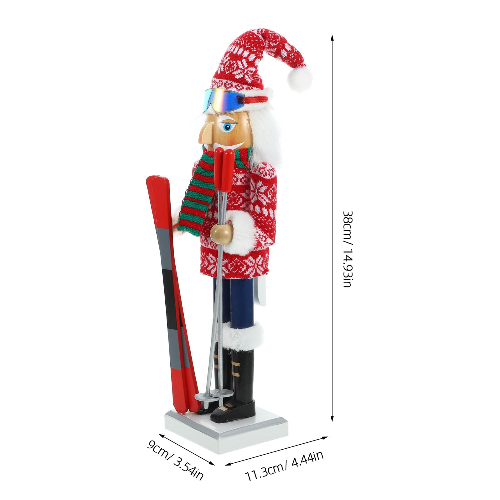 Holz Nussknacker Figur für Weihnachten Funktionierender Nussknacker als Dekoration Handgefertigt mit Liebe Klassisches Weihnachtselement für Zuhause