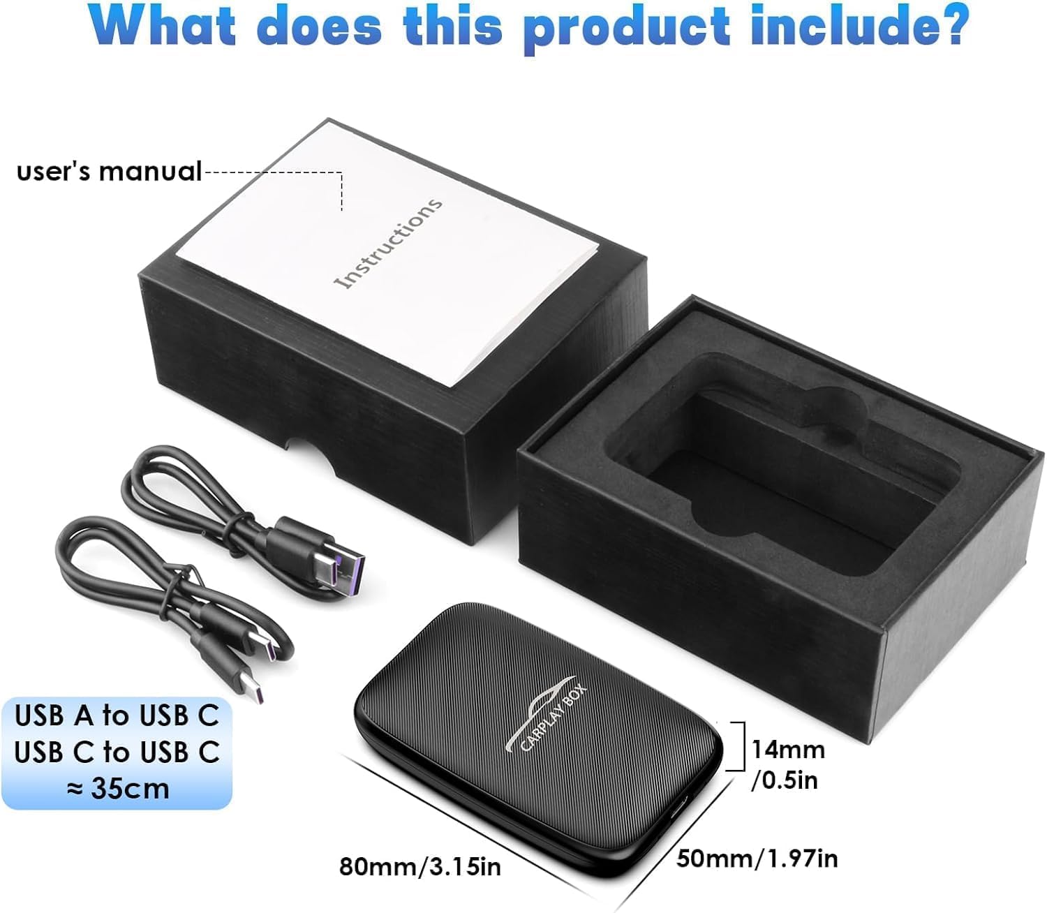 3-in-1 Wireless Carplay and Android Auto Adapter Streaming Video Fits Netflix/YouTube/TF Card, 2025 Upgrade Magic Car Play Vedio Box Converts OEM Wired to Wireless CarPlay Adapter for Cars from 2016