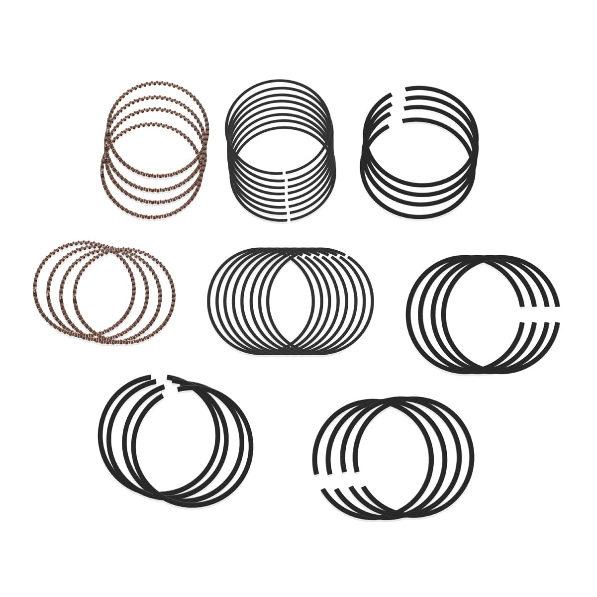 2M4860 Piston Rings(8-Cyl Ring kits) Compatible With 1999-2006 Chevrolet Gen III 364 6.0L LQ4 LQ9(Replace2M4860) Piston Rings - 4.000 in Bore -1.5 x 1.5 x 3.0 mm Thick - Standard Tension