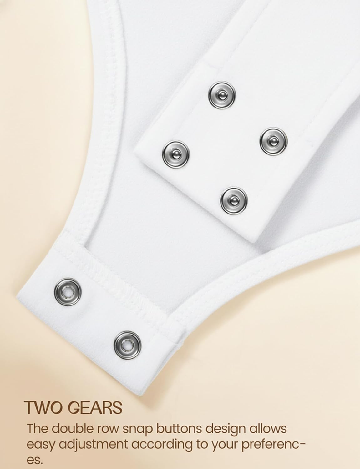 YOGINGO Long Sleeve Square Neck Bodysuits for Womens, Body Suits Tops Going Out Basic Leotards Slim Fitted Outfits Shirt - Image 4