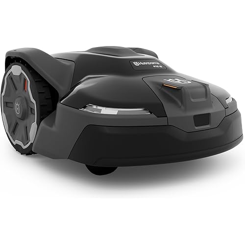Husqvarna 410iQ Automower Robotic Mower, 0.5 Acre Mowing Capacity, Wire Free Robot Lawn Mower with Charging Station, RS1 EPOS Reference Station and Replacement Blades, 970727401