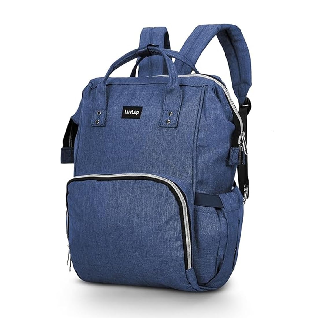Luvlap Lily Travel Multifunctional Waterproof Diaper Bag-Backpack Cum Tote Bag (Navy Blue)