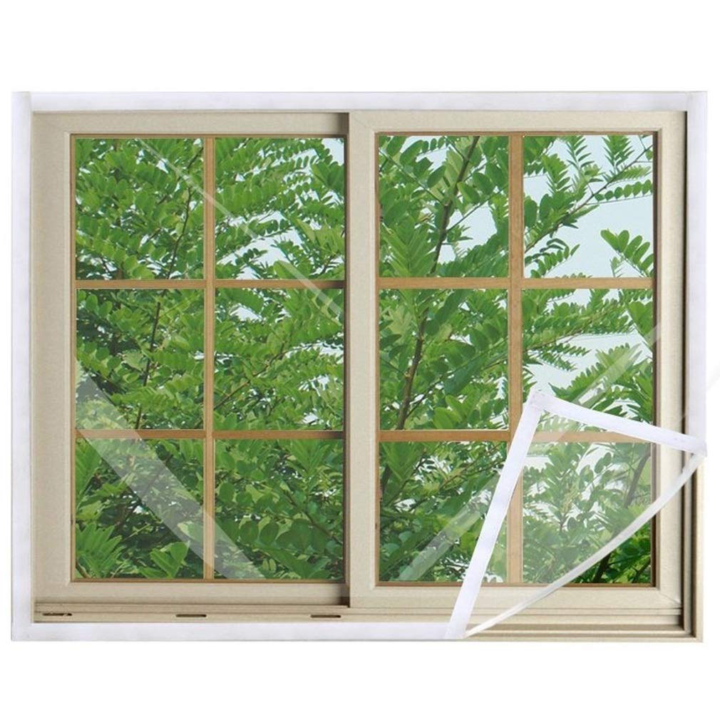 Tarpaulin LMIM Window Insulation Film, In Winter Keep Warm Cold And Windproof Partition Curtains Noise Reduction Dust Proof, Customization (Color : Clear, Size : 180x100cm)