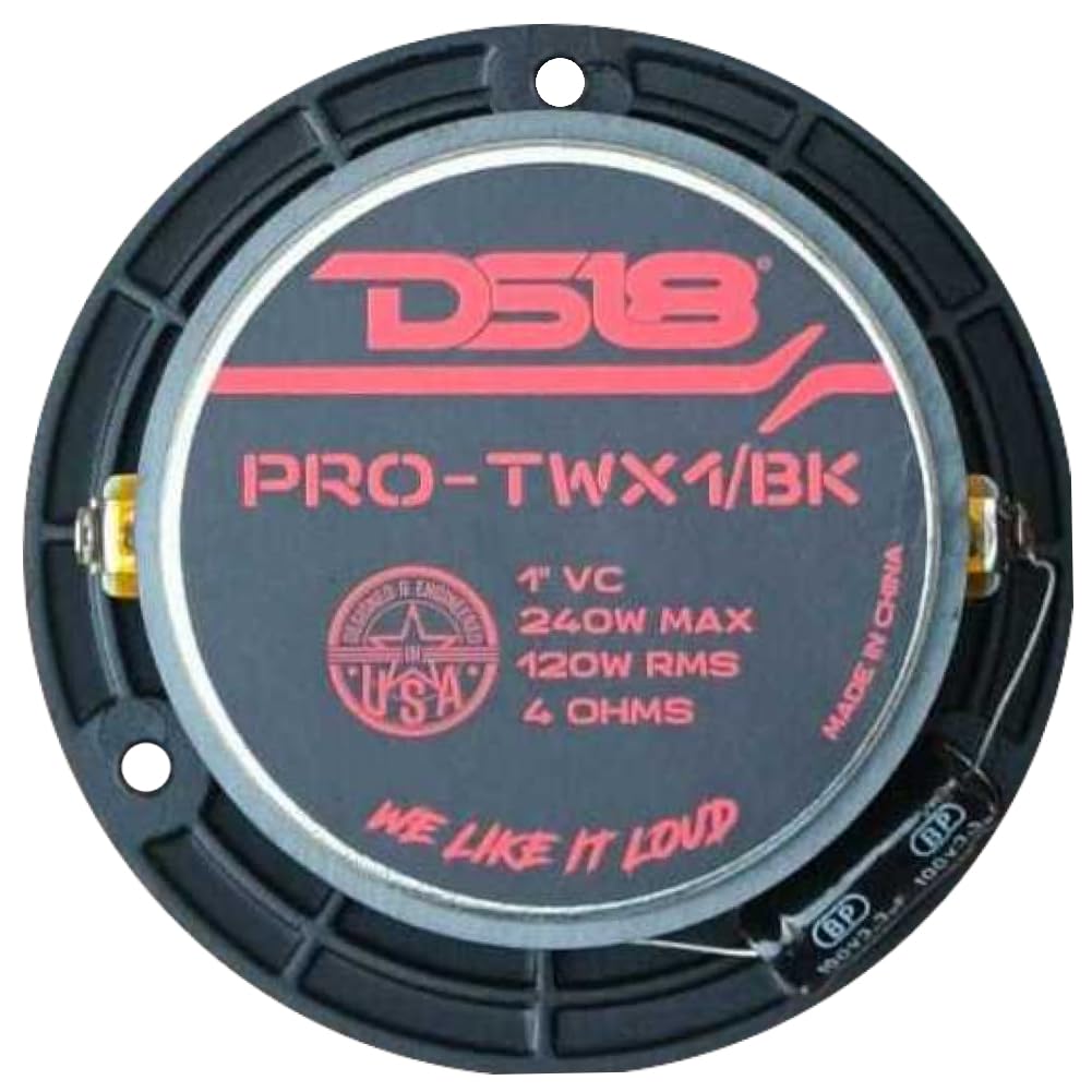 KIT Set pour DS18 Pro-X8.4BMPK, Système de Haut-parleurs 2 Voies 20 cm 200 mm 8", 275 Watts RMS, 550 Watts Max, avec 2 woofers et 2 tweeters, 4 ohms, pour Voiture, kit par Paire