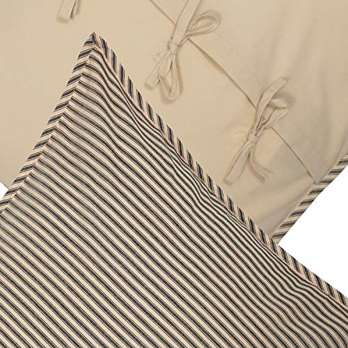 Vhc Brands Sawyer Mill Charcoal Twin Quilt Set Farmhouse Vintage Stripes 100% Cotton Reversible Bedding (1 Quilt, 1 Standard Sham) #TOP4
