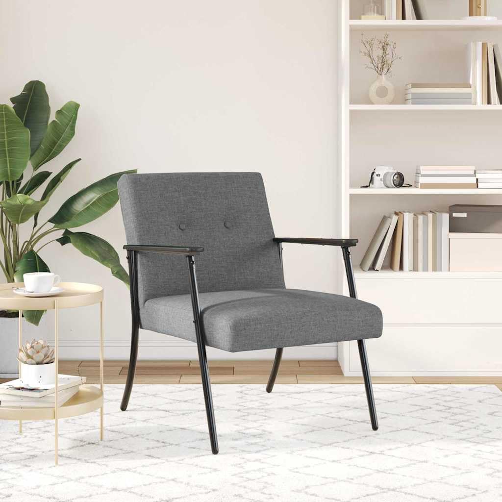 Sessel Dunkelgrau Samtstoff Modern 59 x 75 x 78 cm