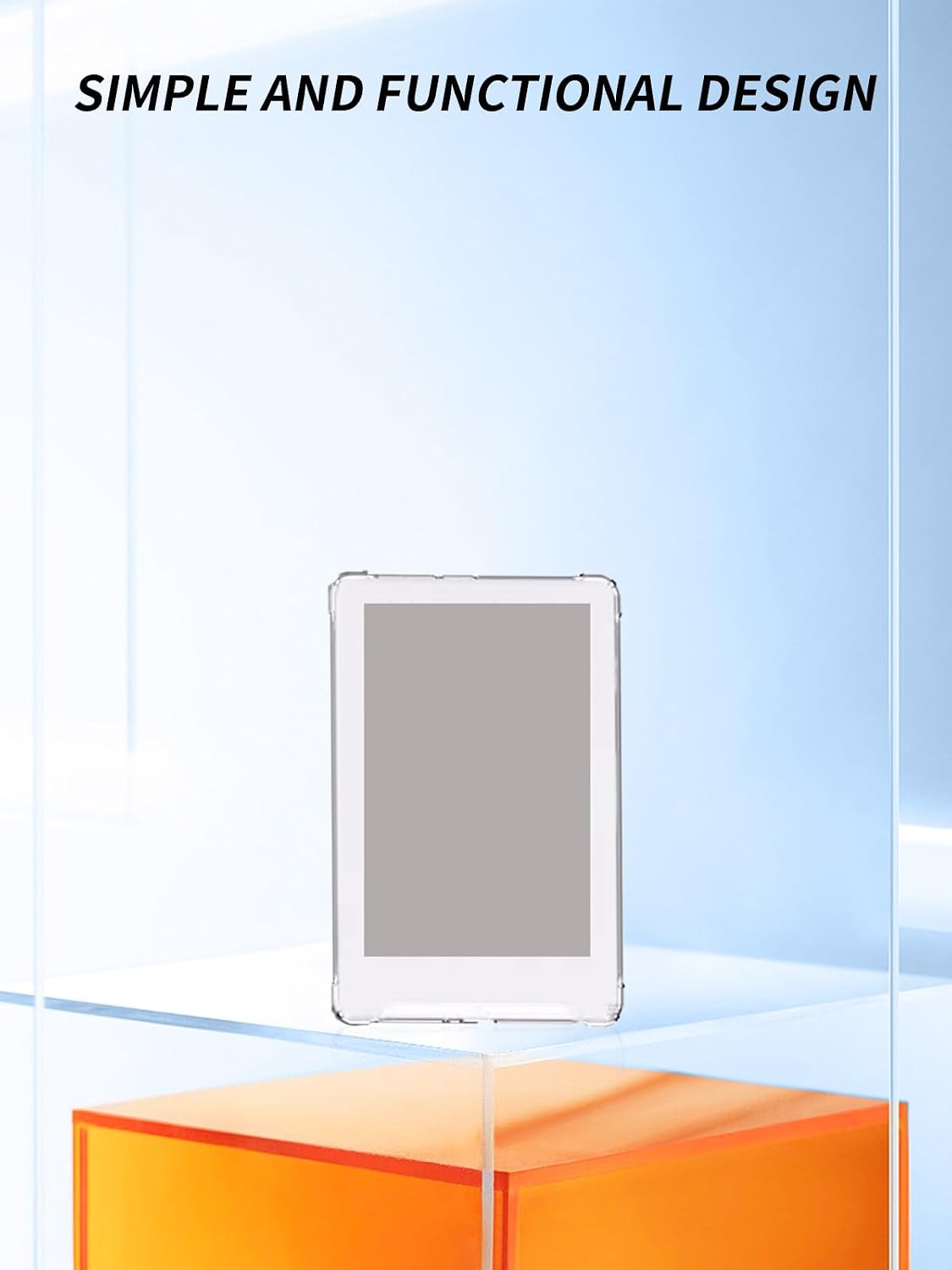 for Xteink X4 4.3 inch E-Readers Case,Ultra-Thin Full Coverage Corner,BOVUGAC Soft TPU Shockproof Kids Friendly for Xteink X4 4.3" Case Cover (Clear)
