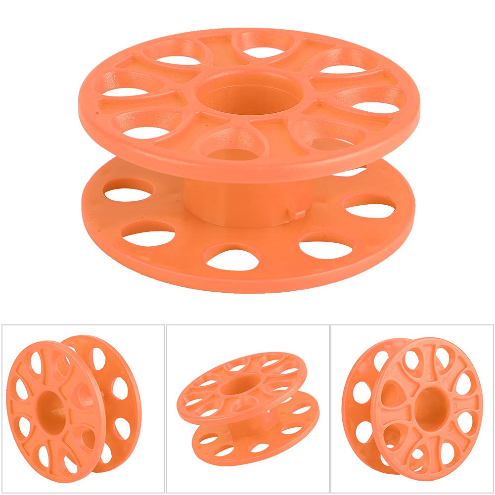 YUYTE Diving Finger Spool, Black Plastic - Lightweight Compact Reel for Underwater Diving (Orange)