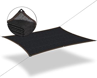 Schattennetz mit Ösen, Sommer Schattierungsnetz 1 x 2m Schattierungsnetz Gewächshaus Schwarz Sonnenschutz Netz für Garten, Terrasse, Gewächshaus, Hühnerstall, Außenbereich
