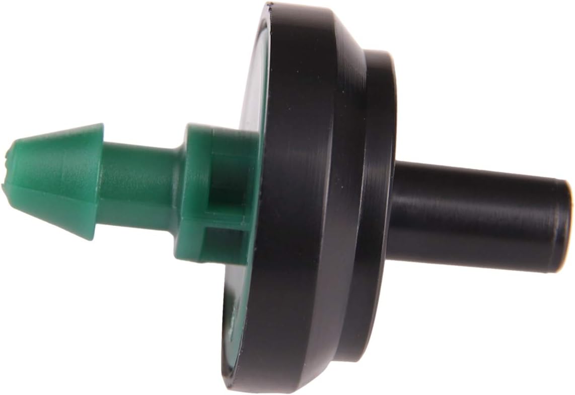Raindrip PC8010B 2GPH Pressure Compensating Dripper, 10 Pack, Black/Green : Hose Drip Systems : Patio, Lawn & Garden