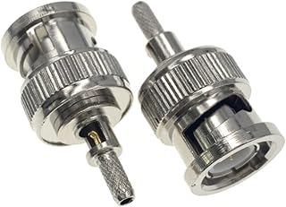 4pcs New BNC Male Plug Window Straight Crimp Compatible with RG174 RG316 RG179 Cable Adapter 50 Ohm