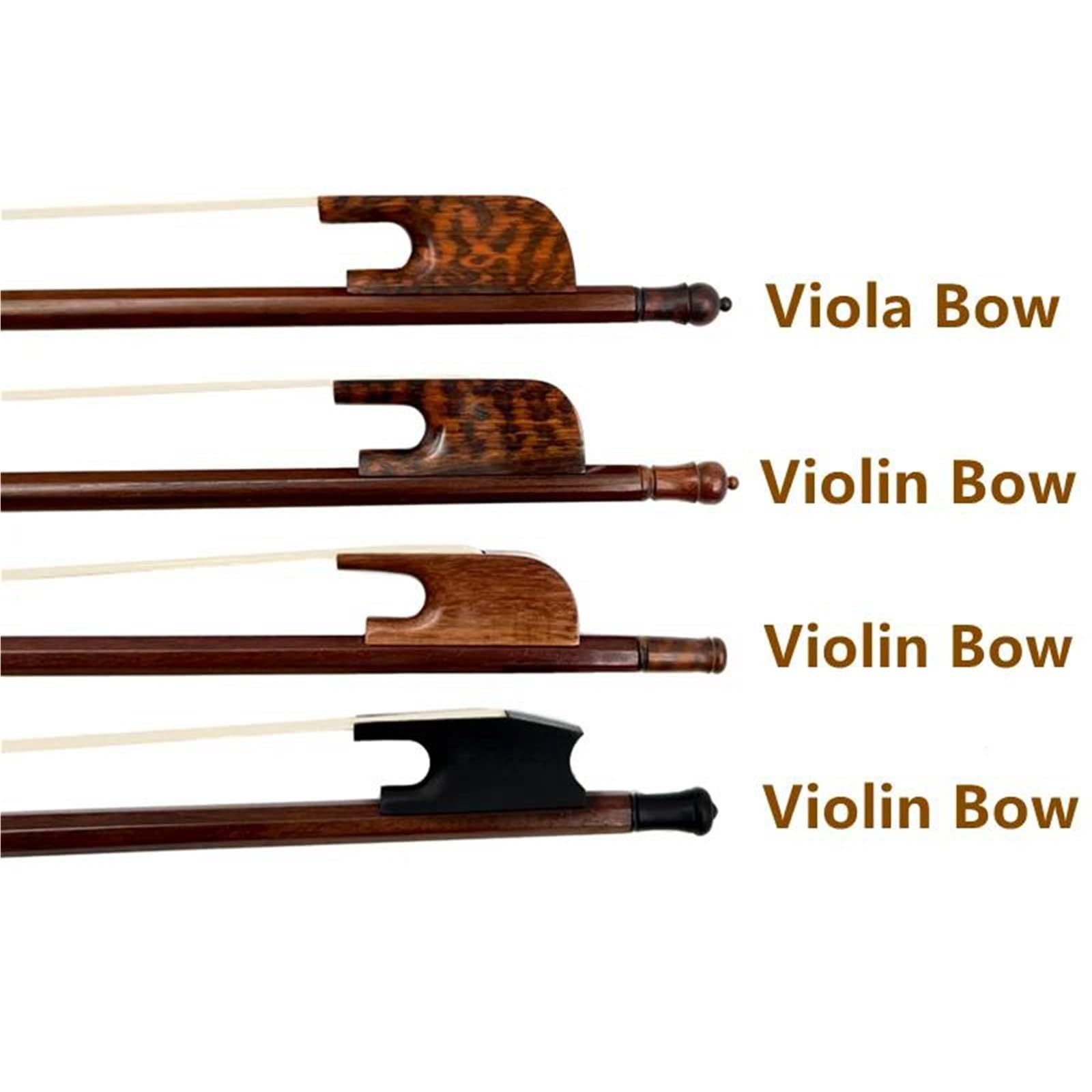 Standard Arco Di Violino Ebano 4/4 Arco Per Violino/viola Crine Di Cavallo Accessori Per Strumenti Musicali Prestazioni Professionali(Type1)