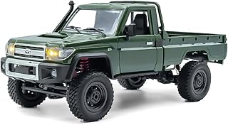 Voiture télécommandée Robuste 1:12 – Toyota Land Cruiser RC Voiture 4WD pour l'extérieur avec lumière LED, autonomie de 30 Min, véhicule Tout-Terrain, Voiture télécommandée à partir de 6