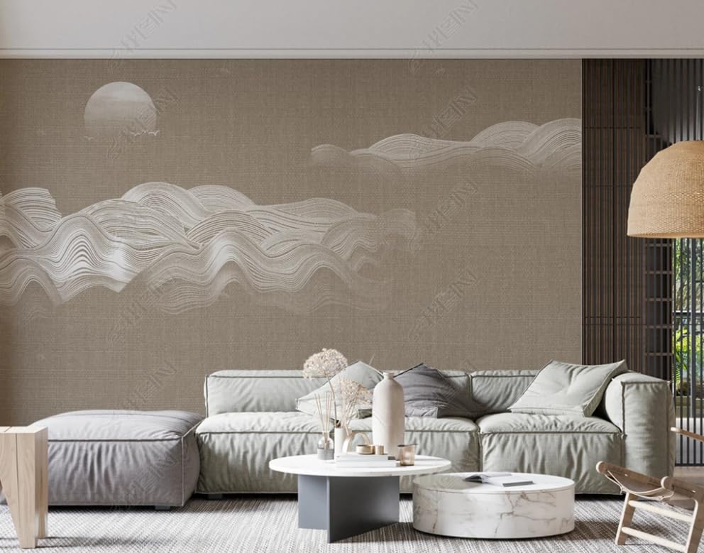 Papier peint intissé 450x315 cm : fresque murale Shanshui haut de gamme