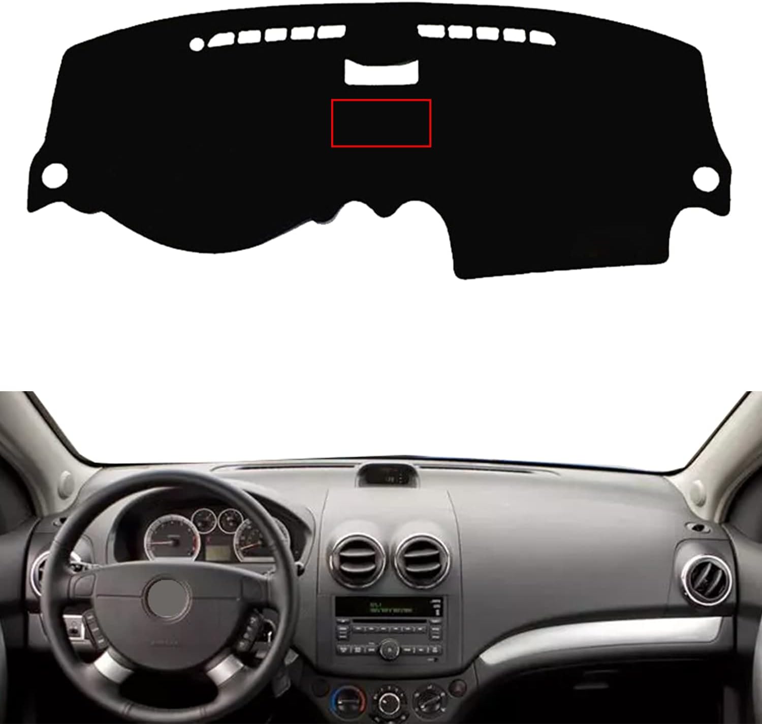 Car Dashboard Cover Dash Mat Dash Pad Carpet for Chevrolet Chevy Aveo T200 2003-2011 Daewoo Gentra T250 2005-2011 Ravon Nexia R3 2015-2020 (Without Storage Box) Left Hand Drive