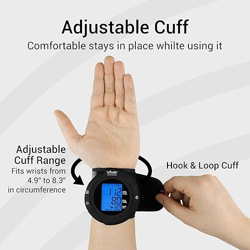 Miniatura 9 de Monitor inteligente de presión arterial de muñeca  Máquina digital automática precisa de brazalete BP para detección de latidos cardíacos