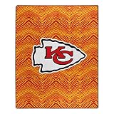 Zubaz by Northwest NFL Zubified Raschel Throw Blanket 50 X 60, Kansas City Chiefs