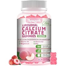 Liposomal 2000mg Calcium Citrate with Vitamin D3 K2 Supplements Gummies