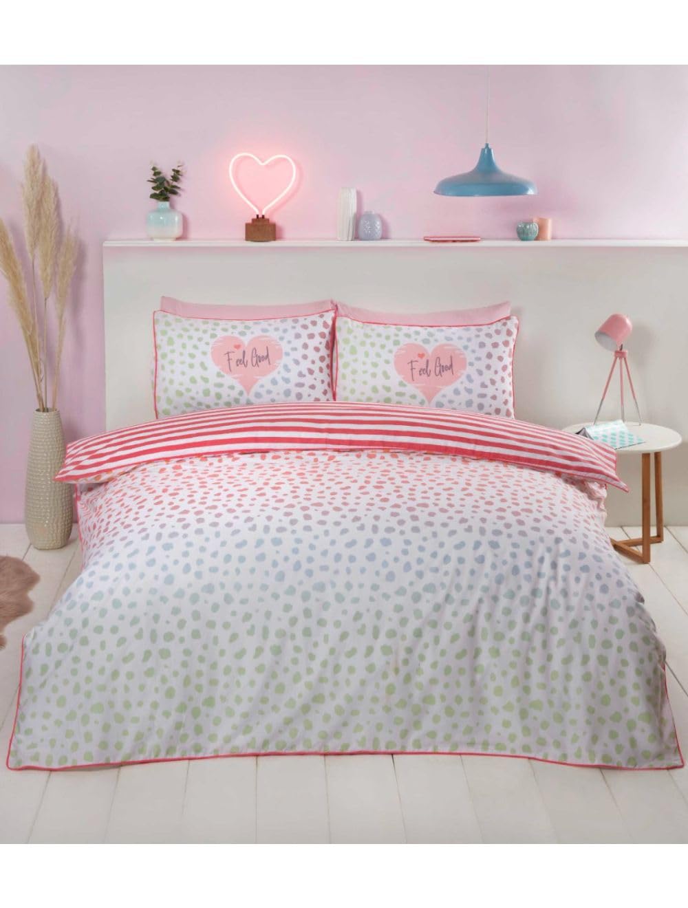 Duvet Cover Bedding Set with pillowcases, in Single, Double, King sizes, Reversible (King (U.K. Standard), Dalmation)