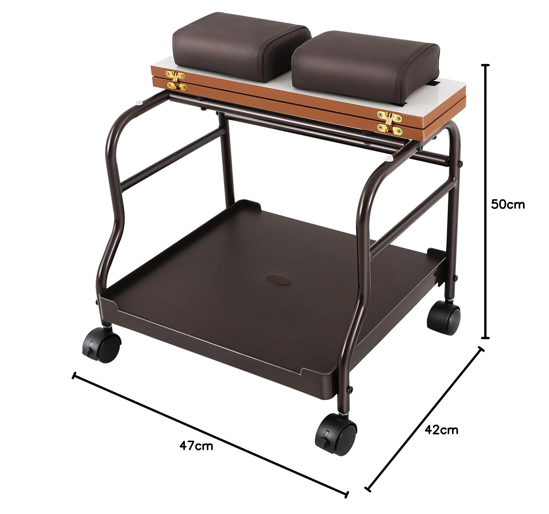 Beauty Salon Unghie Portatile Trolley Pedicure Pedicure Manicure Funiture Massaggio Tavolo Salon Supplies, Poggiapiedi Stand (Caffè)