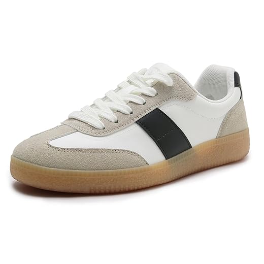 Rihero Women's Fashion Sneakers Comfortable Walking Shoes Casual Lace-Up Non Slip Sneakers