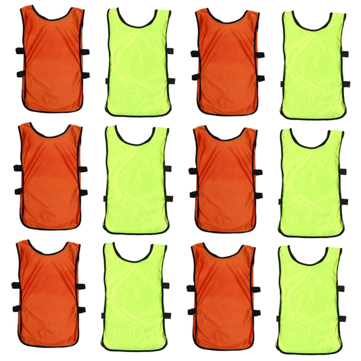 Fußballtrainingswesten mit Elastischen Bändern aus Atmungsaktivem Polyester 12 Stück-pack Schnell Trocknend für Kinder Beim Mannschaftstraining im Fußball