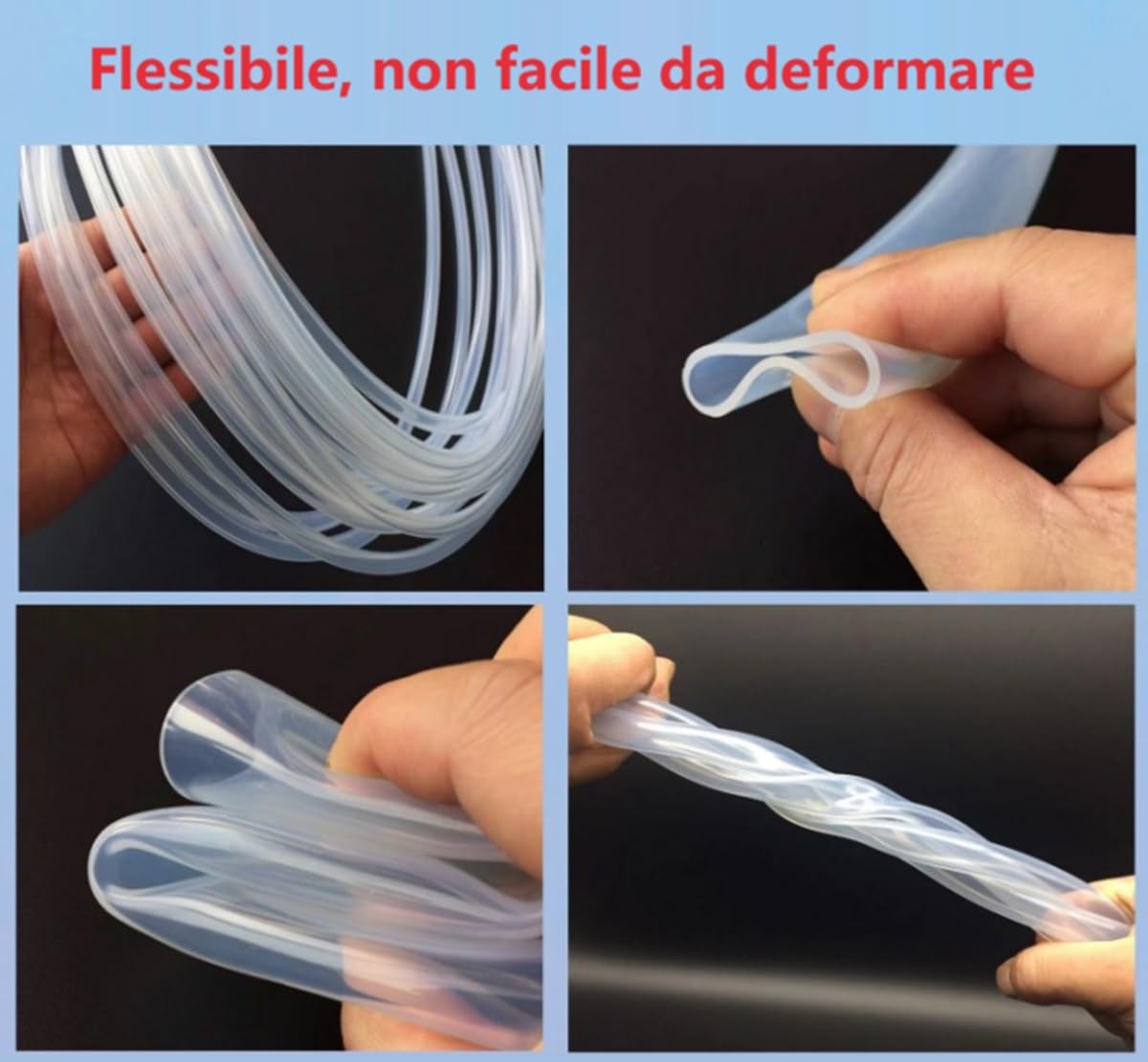 Kwweeoo Clear Silicone Hose, Silicone Hose, Water Dispenser Hose, Horizontal Hose, OD 18 mm, ID14 mm, Wall Thickness 2 mm, Length 2m(6.56ft)