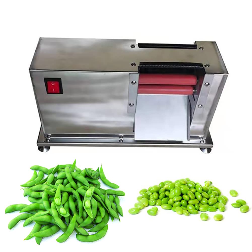 AYCDL Beans Sheller Machine, Commercial Electric Pea Bean Shelling, 15W Small Edamame Pea Sheller Bean Peeler 10kg/Hour Electric Stripping Bean Machine for Peas,Edamame,Beans
