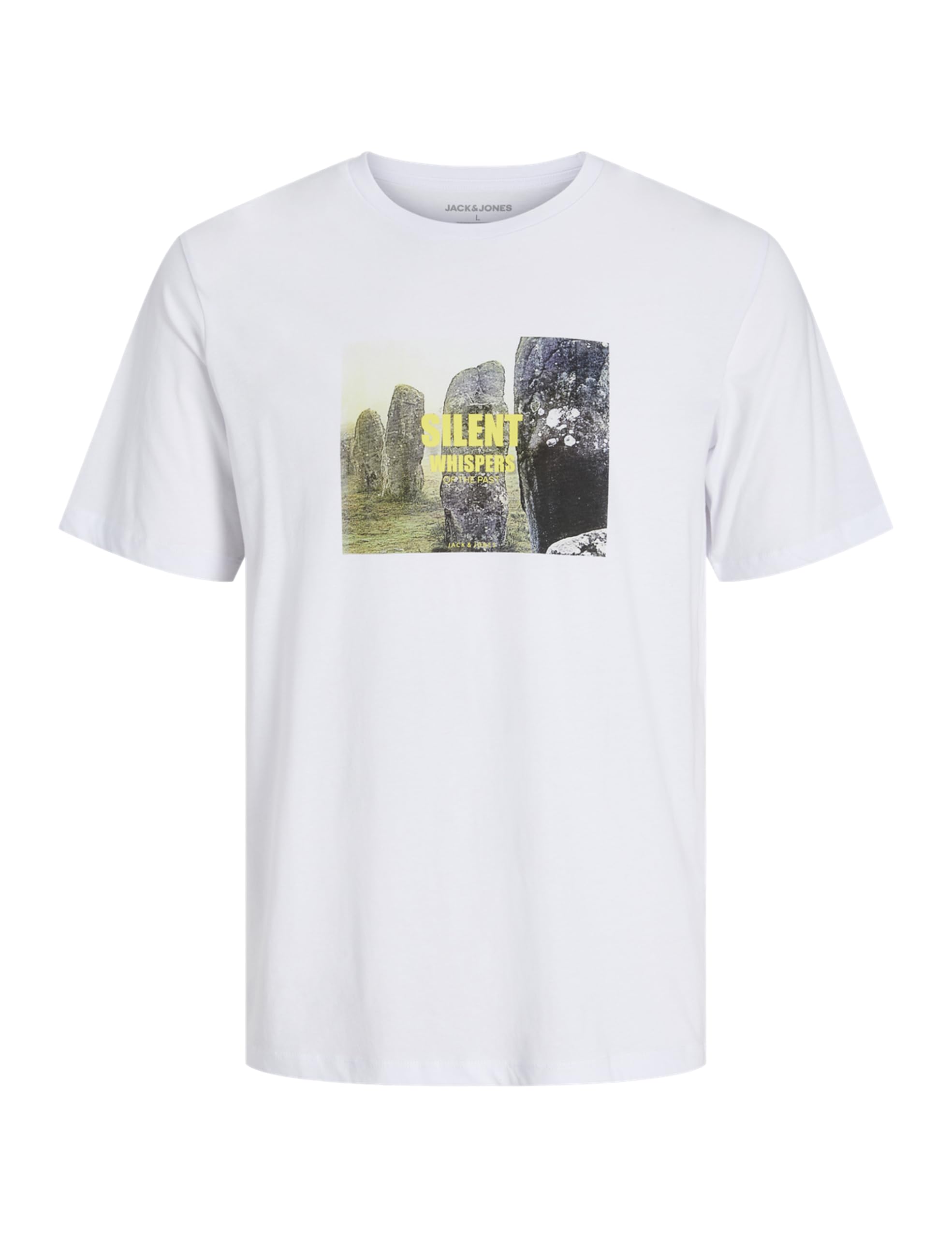 JACK & JONES Jjryu Tee SS Crew Neck, White, L