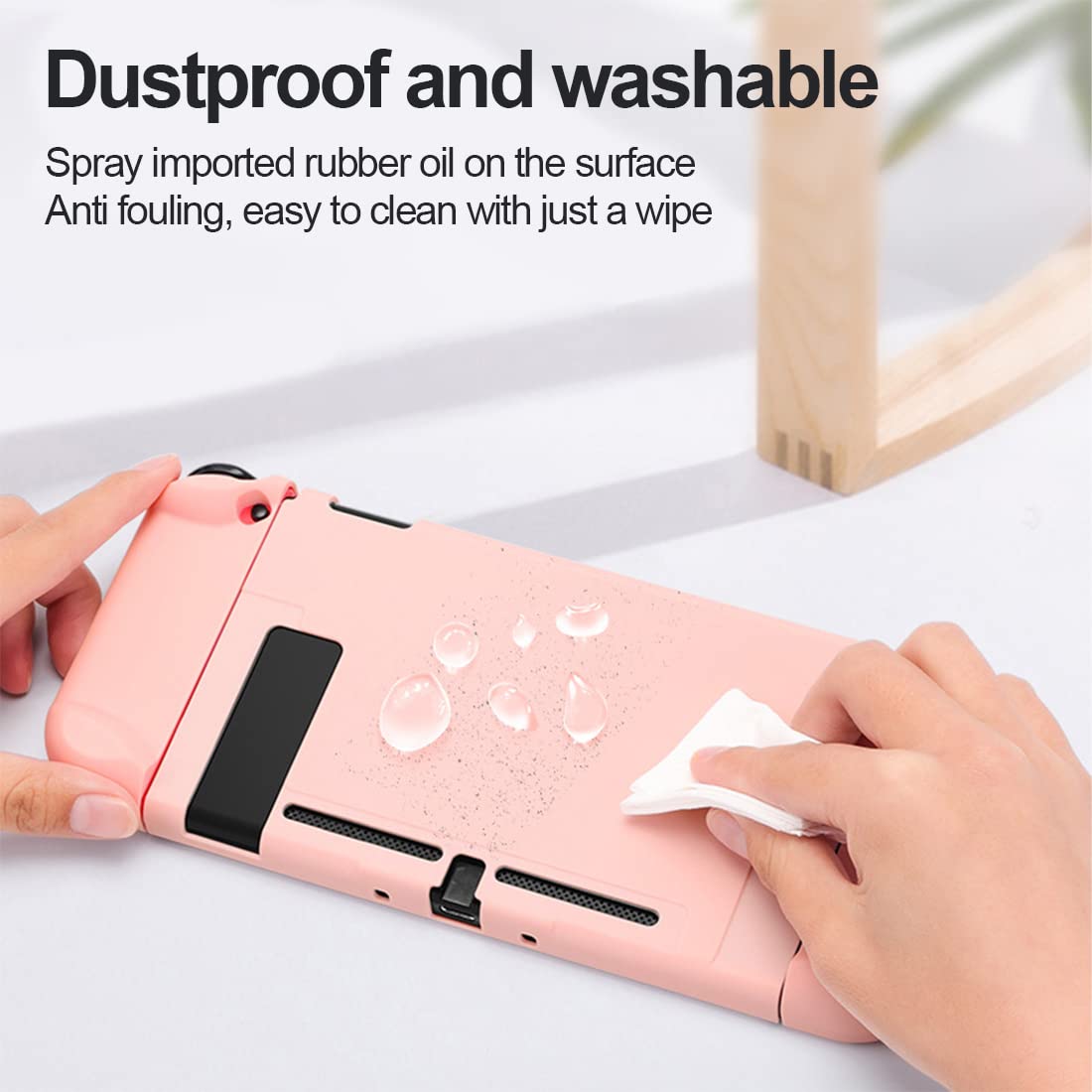CUZKC Funda Compatible para Nintendo Switch,Matte TPU Funda Protectora Suave Desmontable para Nintendo Switch,Soft Shell Case para Switch Console y Joy-con,Absorción de Golpes y Antiarañazos (Negro)