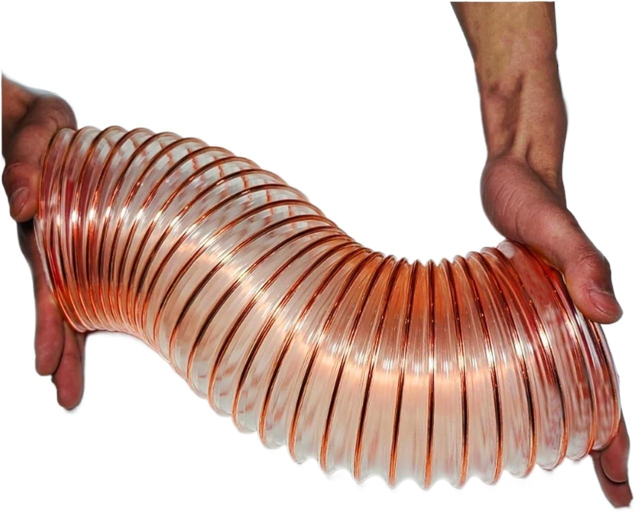 PU Transparent Flexible Ducting Hose, PU Polyurethane Ducting Flexible Hose Clear 25-400mm Diameter 1.5mm Wall Thickness(L 3.3ft/1m,Dia 8-2/3"/220MM)