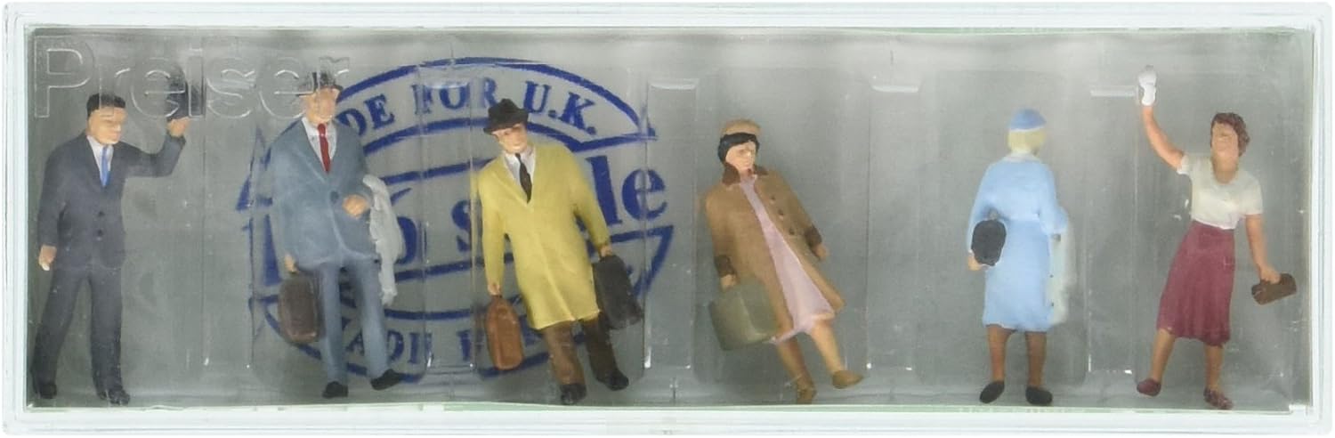 Preiser 73008 Travelers #1 Package(6) 1/76 Model Figure