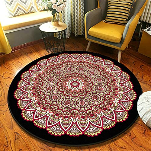 Chaise d'ordinateur tapis rond antidérapant protège-sol 140cm - 2
