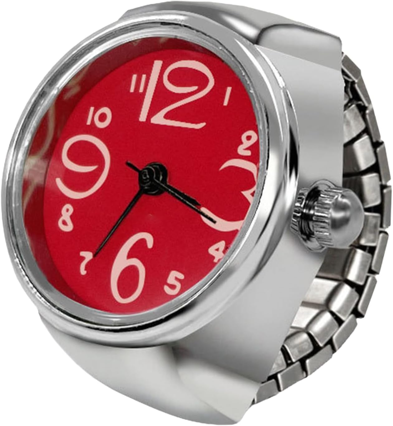 Unique Watch Couple Rings Jewelry Clock Personality Finger Fashion Couple Accessory Couples