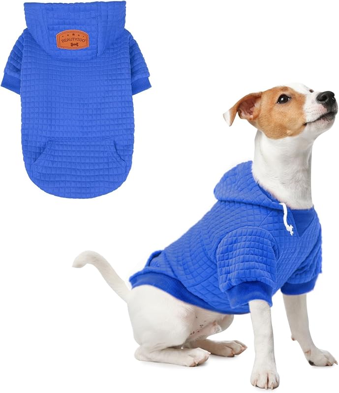 Moletom com Capuz para Cães Médios BEAUTYZOO, Tecido Texturizado Tipo Waffle