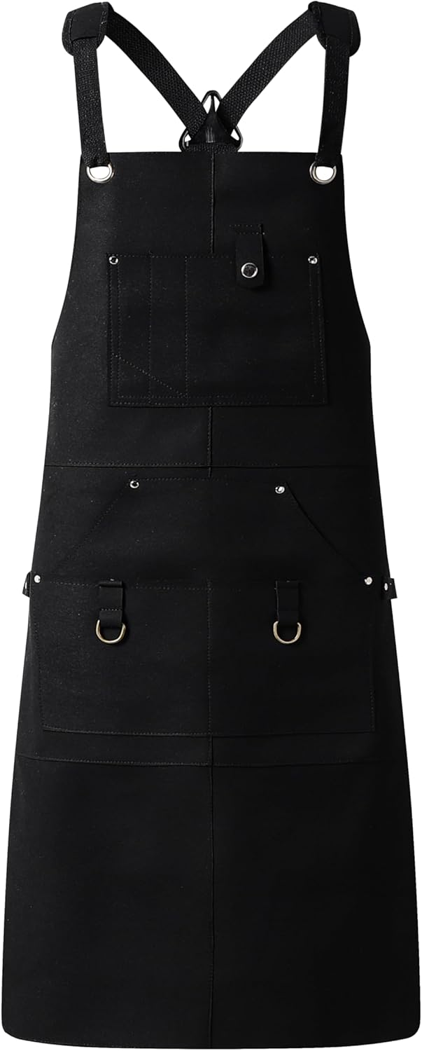 Flame Retardant And Waterproof 6 Pockets Leather Tool Apron for Outdoor Woodwork, Grilling,24'' X 36''