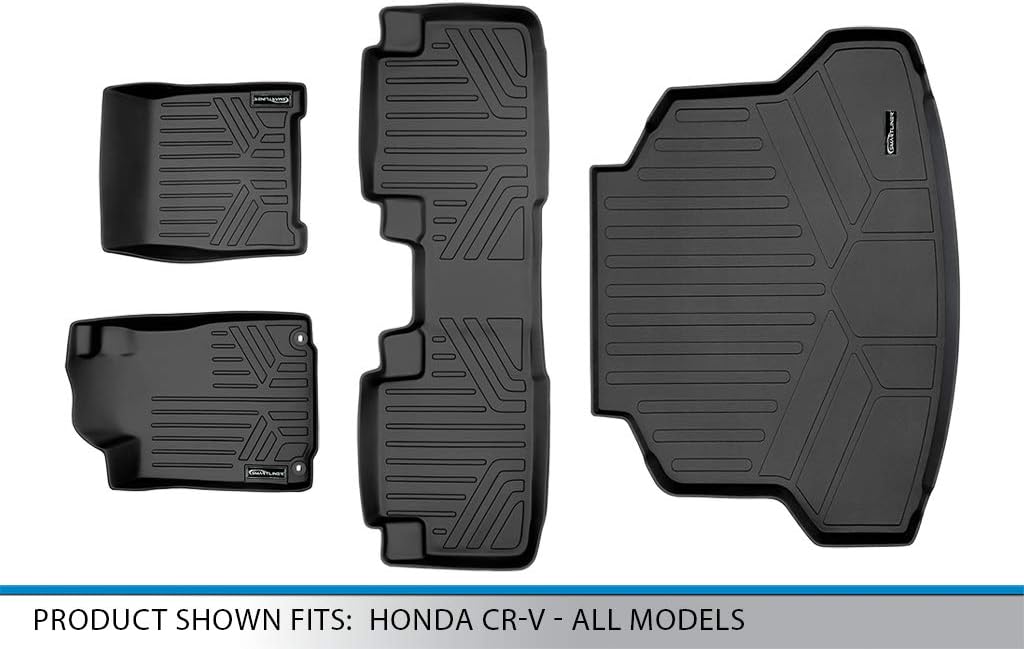 SMARTLINER Custom Fit Floor Mats 2 Rows and Cargo Liner Set for 2012-2016 Honda CR-V
