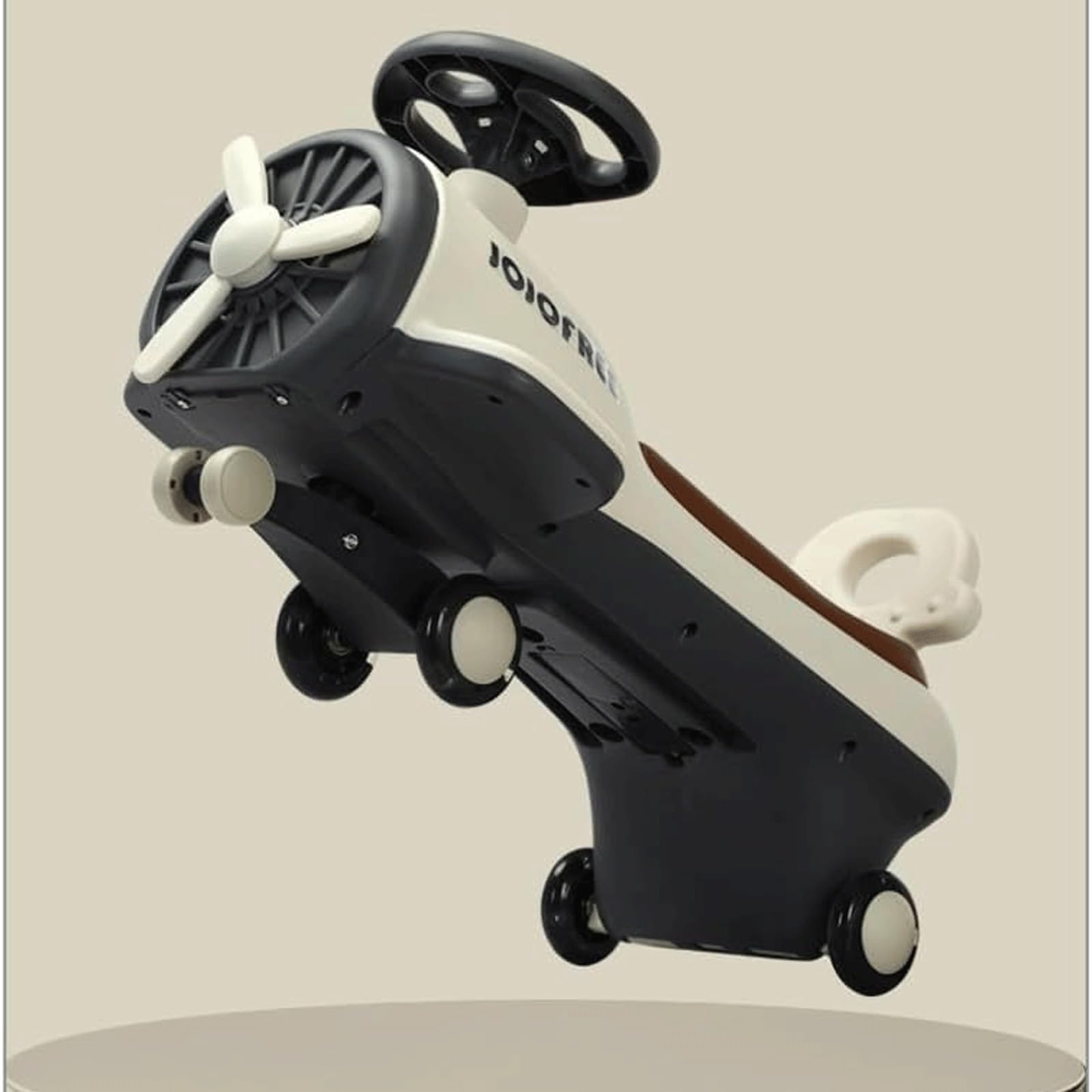 Schaukelauto, Flugzeugform, Wackelauto, Wackelroller, Musik, Laufrad, Kinderwackelauto, geräuscharm, Rutschauto mit Rädern(Rose)