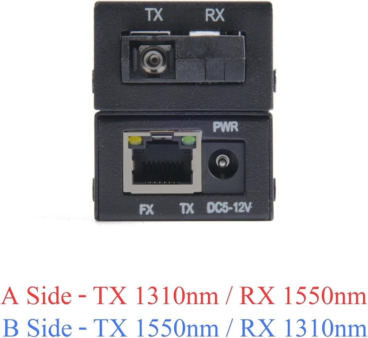 US/German Gigabit 100/1000Mbps SC to RJ45 Fiber Optic Media Converter for Ethernet Switches (20km) with Power Adapter