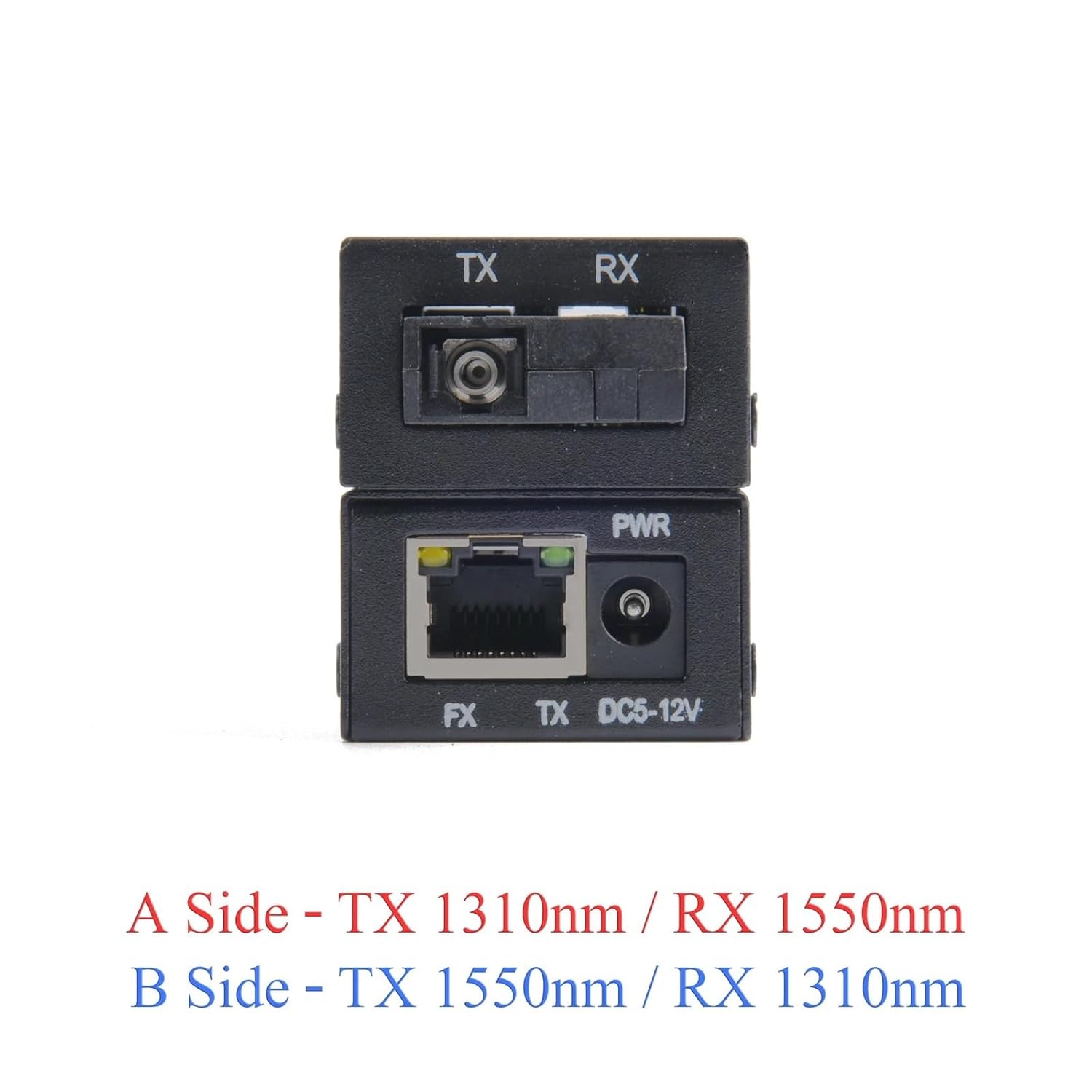 US/German Gigabit 100/1000Mbps SC to RJ45 Fiber Optic Media Converter for Ethernet Switches (20km) with Power Adapter
