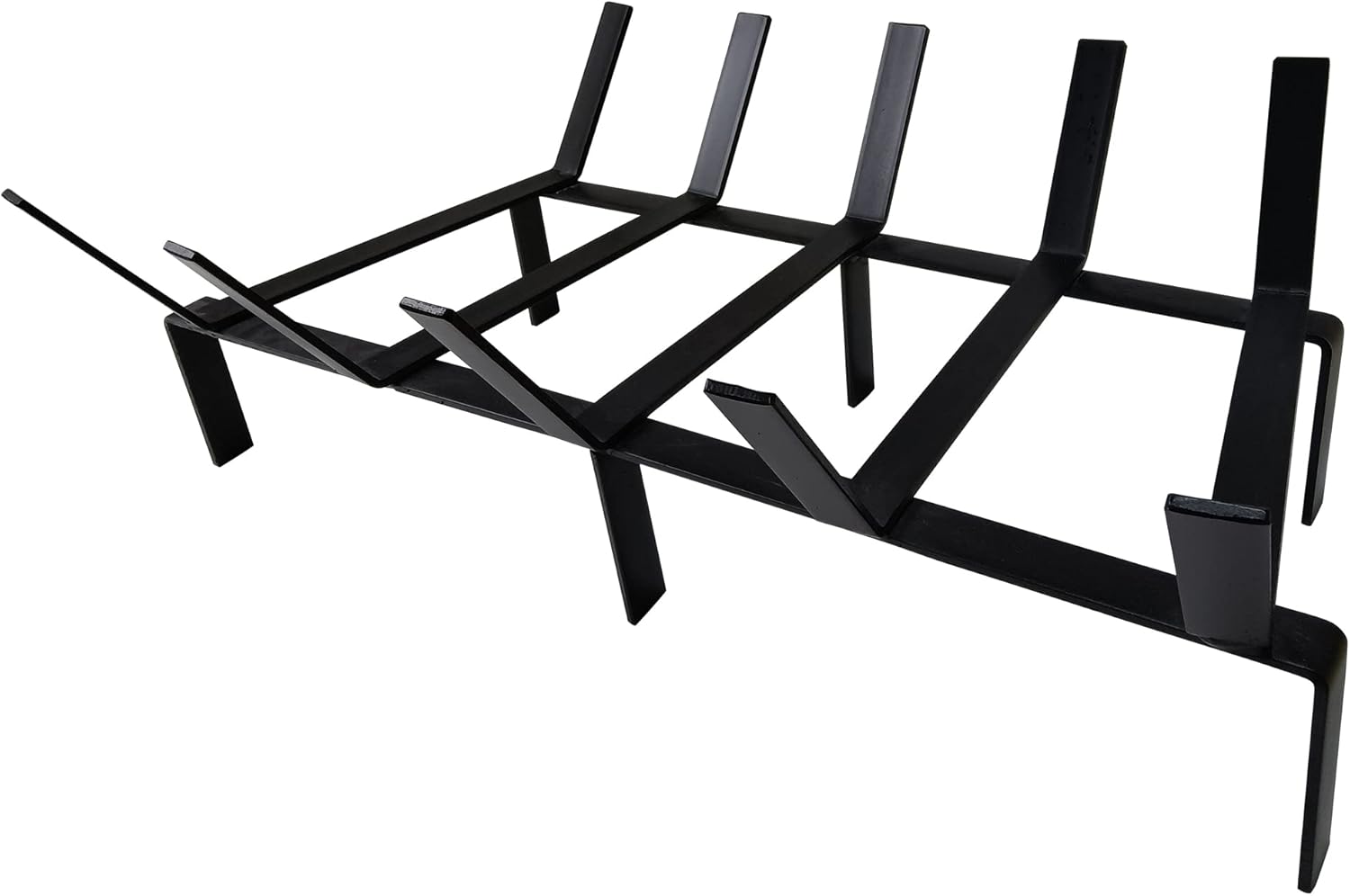 AHUIJ Solid Heavy Duty Steel Fireplace Log Grates, Indoor