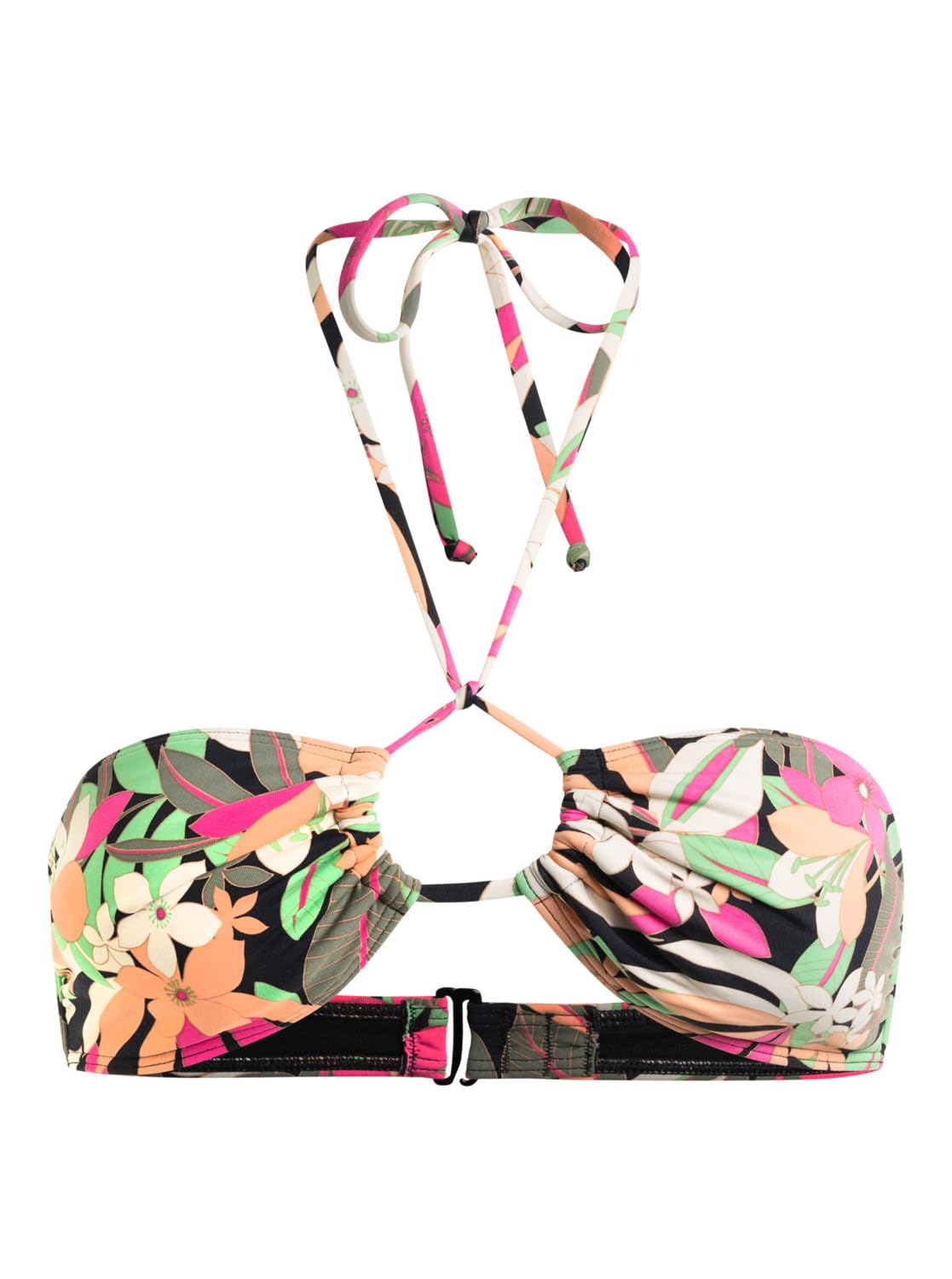 Roxy Printed Beach Classics - Top de Bikini con Cuello Deportivo para Mujer